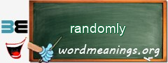 WordMeaning blackboard for randomly